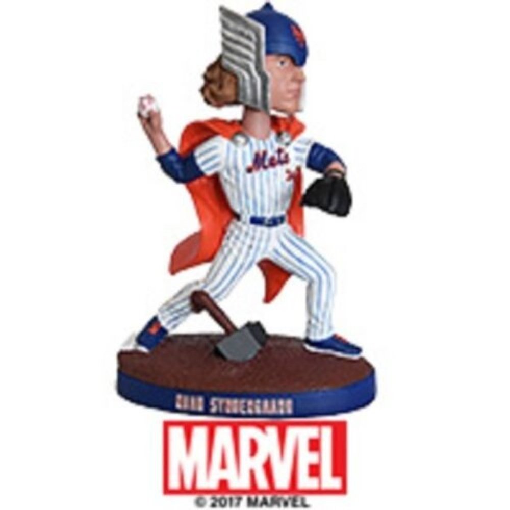 NEW YORK METS MARVEL NOAH SYNDERGAARD AS THOR BOBBLEHEAD SGA 7-22-17